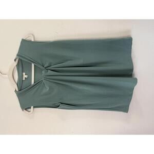 Talbots Sleeveless Knot Front Blouse in Sage Green, Size M